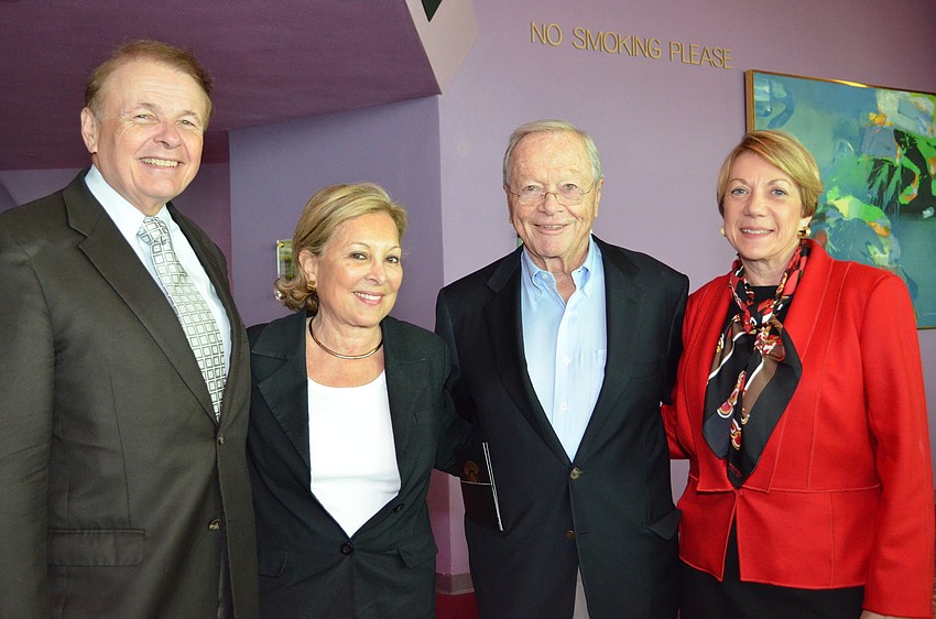 Ringling College of Art and Design President, Larry Thompson, Carolyn Cunniffe, Maurice Cunniffe and Pat Thompson.