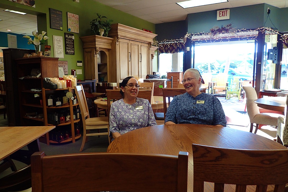 Ella Bontrager and Sarah Miller are excited about Dutchman Hospitality's proposal to build a hotel nearby.
