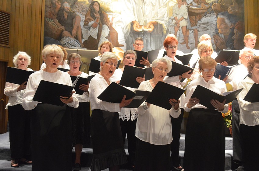 The interfaith service choir had members from each congregation.