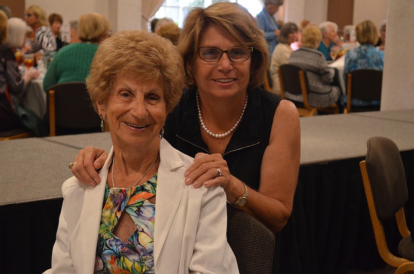 Irene Potynski and her daughter Janet Emanuel attend the fashion show.