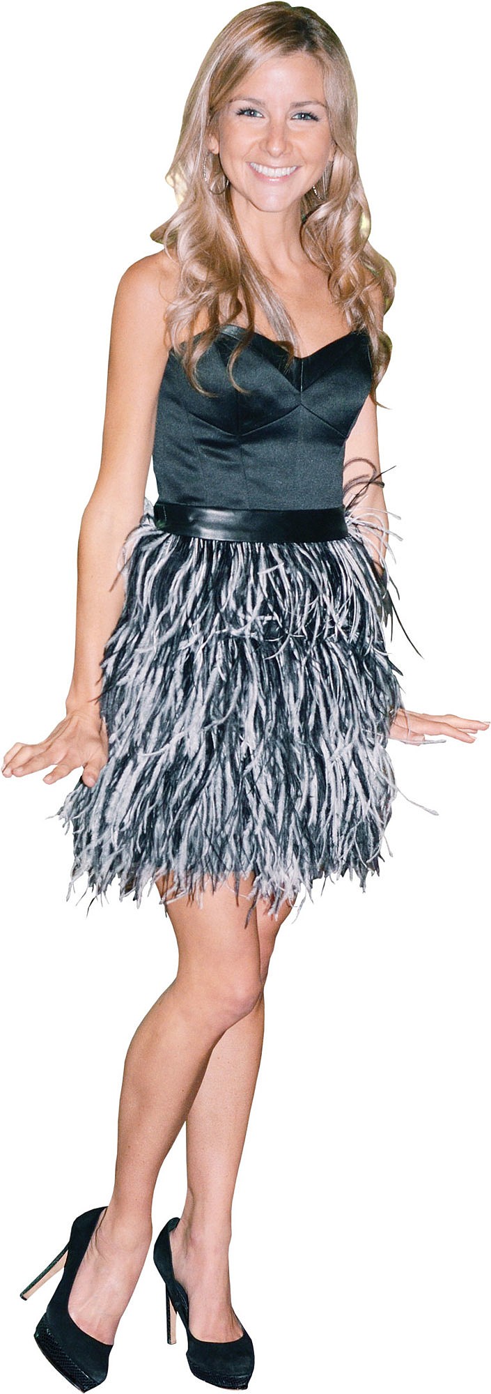 BALLET CHIC: Sara Sardelli in a plumage Milly dress at the Sarasota Ballet Gala.