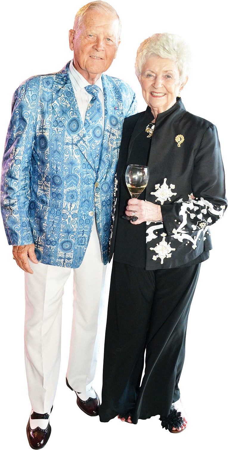 PATTERNED IN PAISLEY: Don and JoAnn Burhart at the  Big Top Gala.