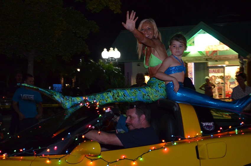 Mermaids Donna McGarry and Kaylee Morgan.