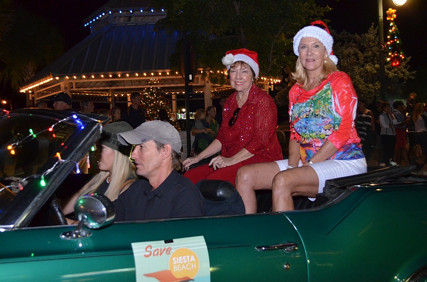 Nancy van Roekens and Jeanne Ezcurra of Save Our Siesta Sands