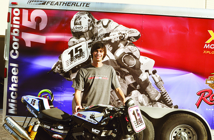 Michael Corbino first rode a motorcycle at the age of 4.