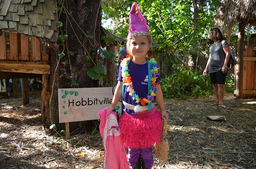 Isabella Gammicchia dressed as a fairy princess to frolic around the Sarasota Children's Garden for the day.