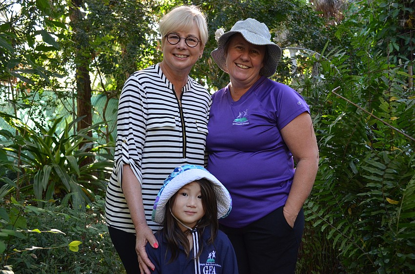 Marsha Fottler, Zadie Jacobs-Carlson and Goldie Feldman Academy teacher Shonna Brady.