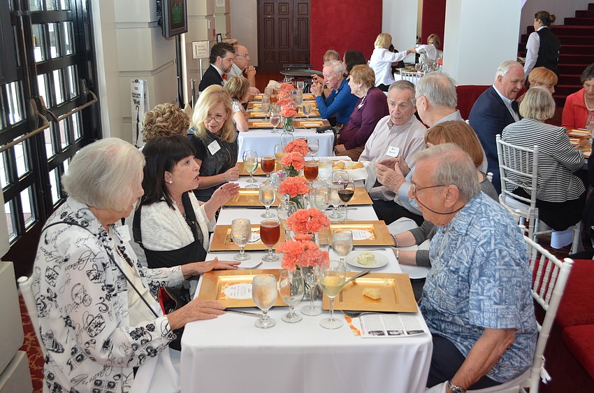 Asolo Rep supporters enjoy a light luncheon after the lecture from the four directors featured in this Asolo Rep season.
