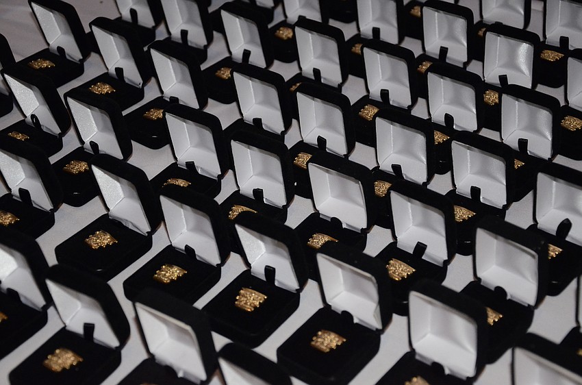 The Foundation presented pins to the new members of the Corinthian Society.