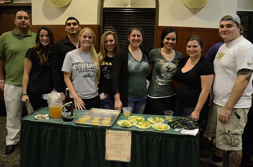 Bradley Ayres, Morgan DeMuth, Markos Perez, Rachel Dixon, Alexis Michel, Samantha Colacchio, Yolymar Santos, Jennica Jackson and Skylar Garber paired an American wheat ale with a deconstructed lettuce wrap.