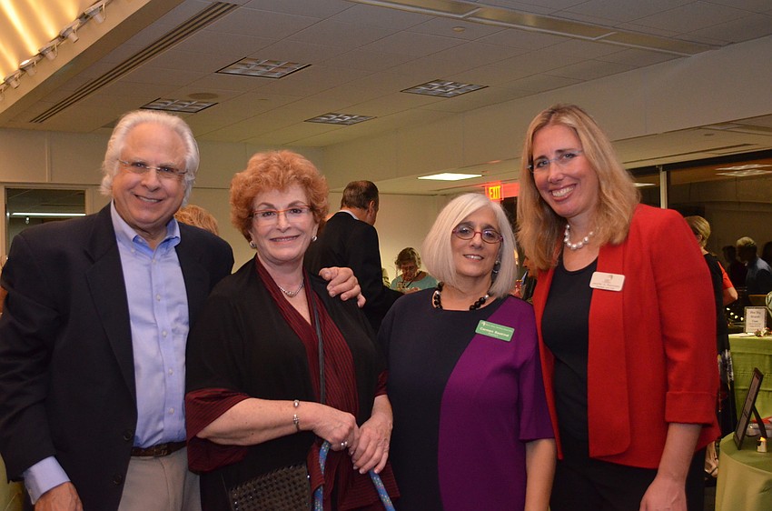 Dick and Marjorie Singer with Marie Selby Botanical Gardens Associates President Carmen Baskind with President and CEO Jennifer Rominiecki.