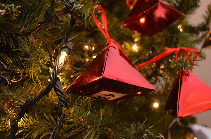 Guests had the chance to choose from dozens of boxes on the mystery gift tree.