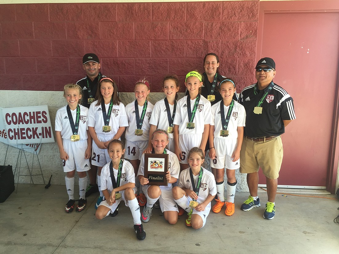 The Braden River Soccer Club 10U Maroon girls soccer team finished second in the Soccer Skills Thanksgiving Cup Nov. 28 and Nov. 29. (courtesy photo)