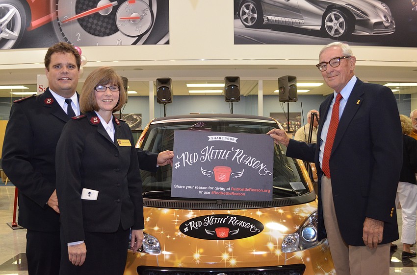 Ethan and Sue Frizzell with Salvation Army Sarasota Advisory Board Chair Dr. Dick Rehmeyer