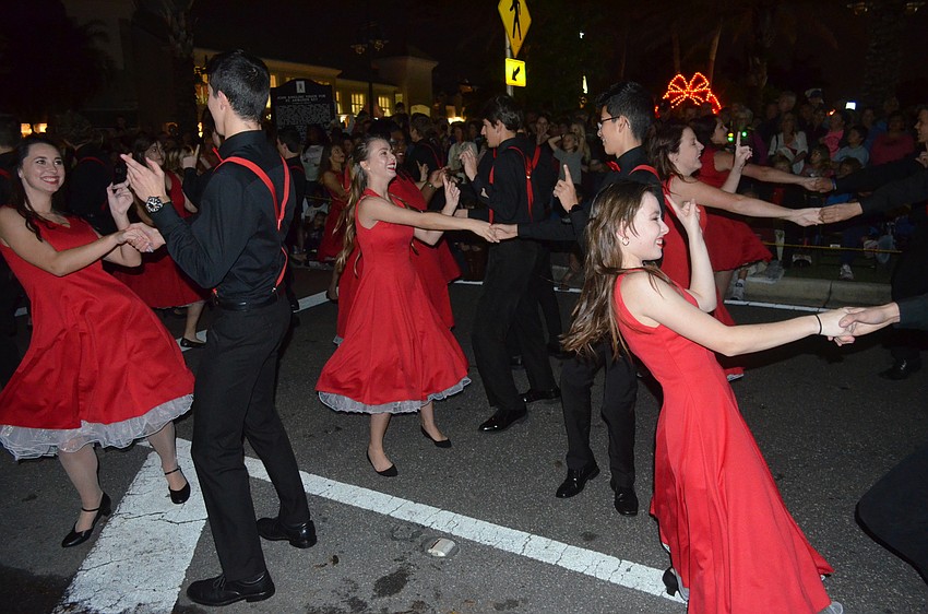 Sarasota High School’s swing group performs.