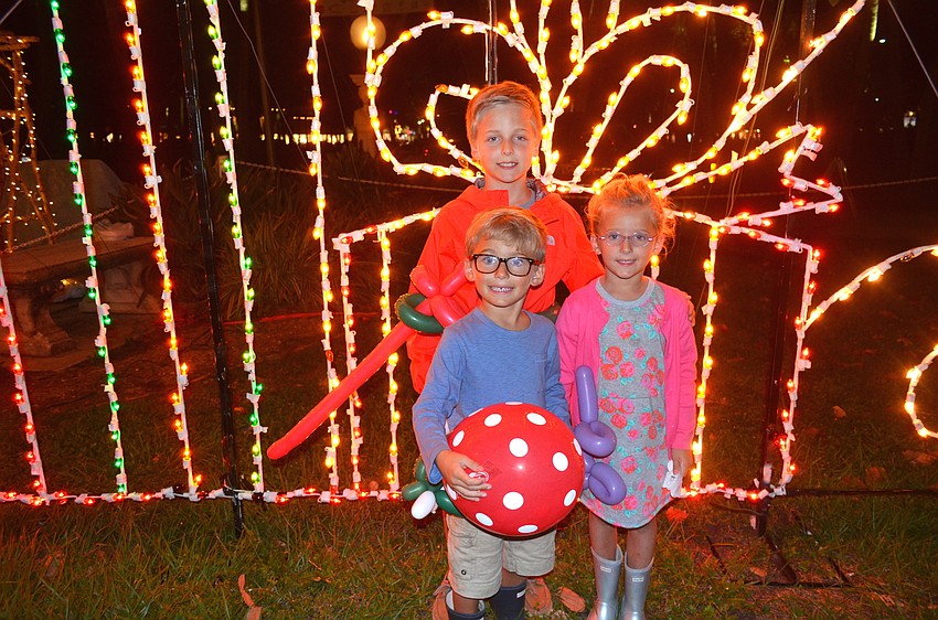 Max Freeman, 8, with brother, Mason, 6, and sister, Mia, 6