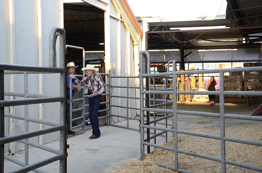 Members of the Livestock Committee volunteered during the fair to help out during the animal shows.