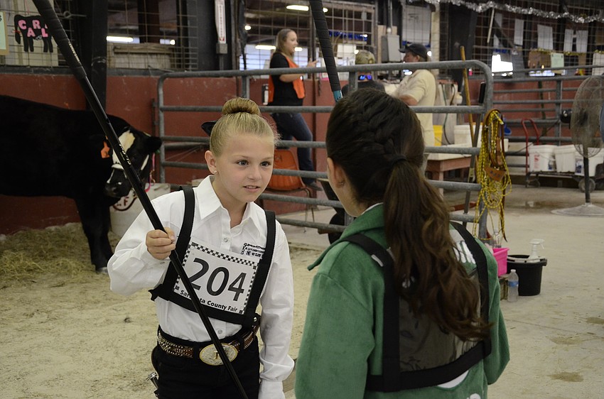 Katelyn Sanders and Samantha Hix talk before the next class.