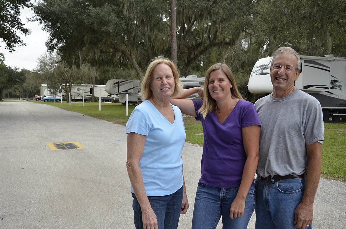Debbie, Lisa and Steve Simone opened the park in January.