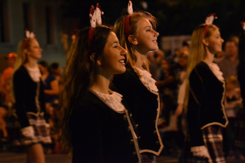 Members of the Riverview High School Kiltie Band.