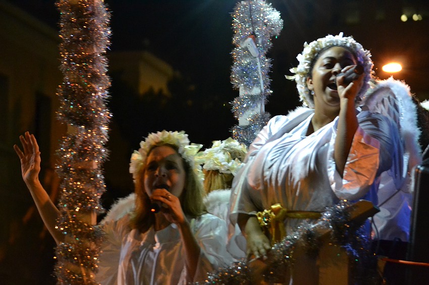 Members of Shining Light Church sang along the parade route.