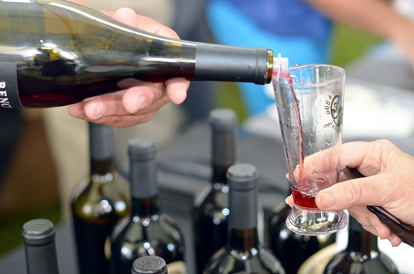 Rare Champagnes and Wines provided guests with samples at the Florida Winefest and Auction Bayfront Showcase Lunch Tasting.