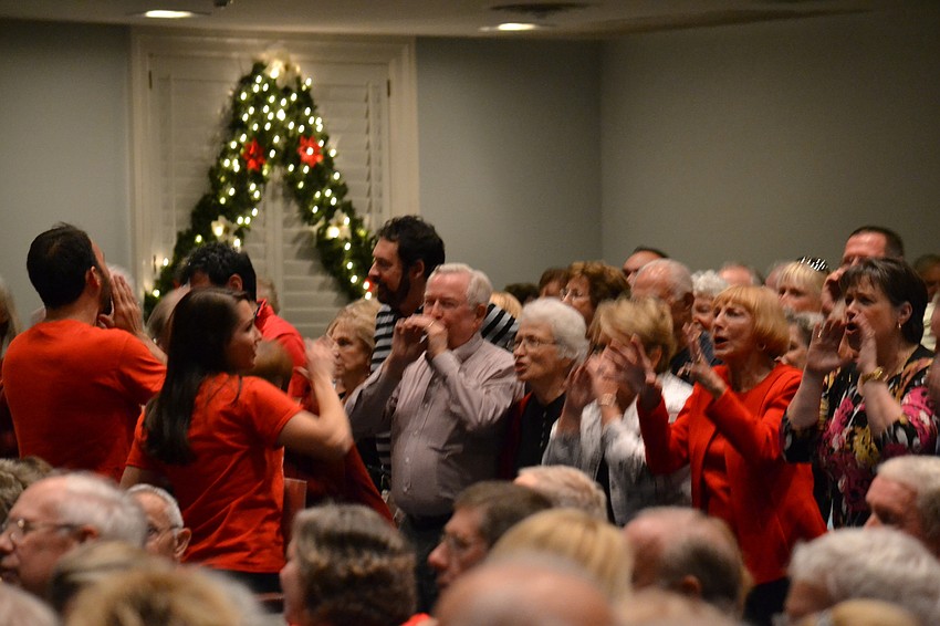 Audiences members sang and danced to the 