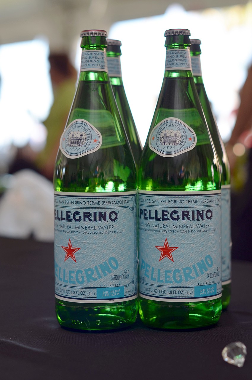 San Pellegrino water was offered to guests at the Florida Winefest and Auction Bayfront Showcase Lunch Tasting.