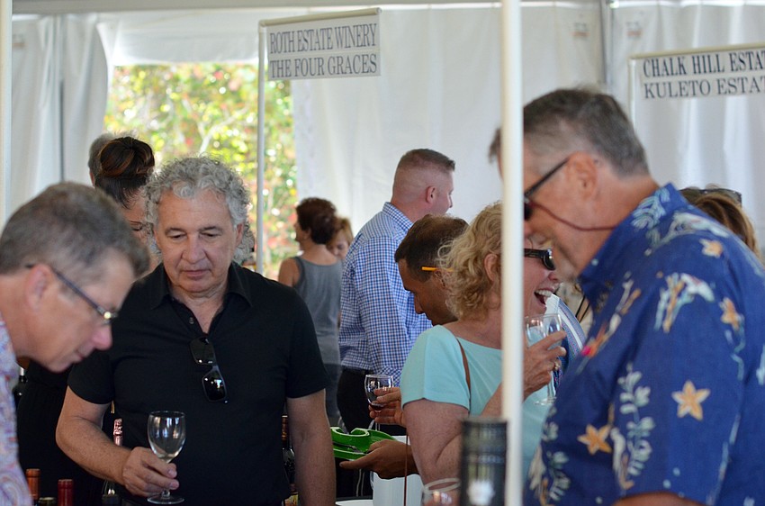 Guests attended Florida Winefest and Auction Bayfront Showcase Lunch Tasting on Friday, March 20, at Van Wezel Performing Arts Hall bayfront, where they enjoyed samples of food and wine on the bay.
