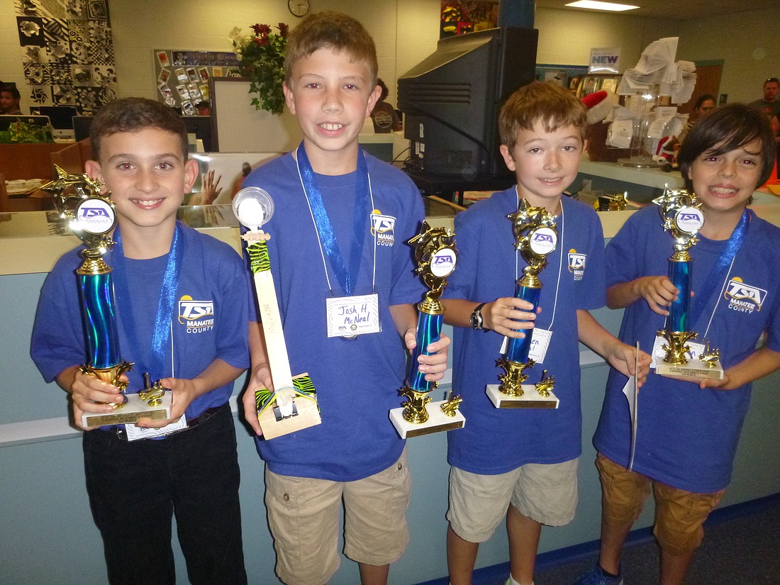McNeal won first-place in the accuracy division of the catapult competition.