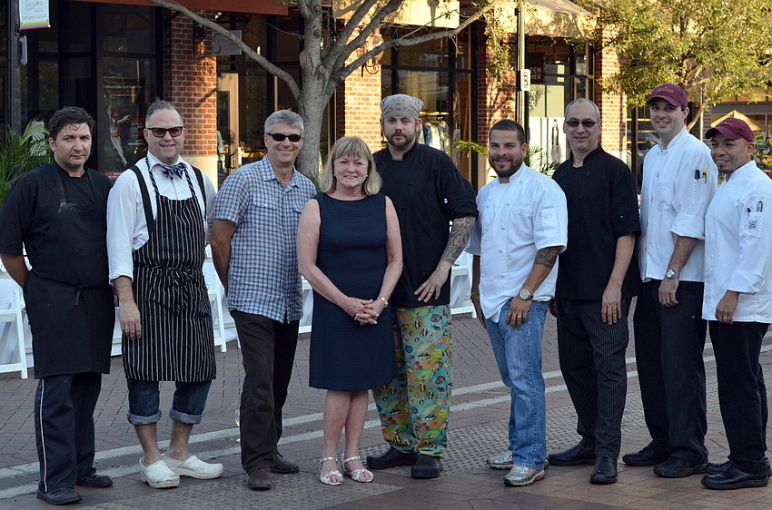 Chef Massi Miliano, Chef Christian Hermansen, Chef Paul Mattison, Sandy Loevner, Chef Nils Tarantik, Chef Darwin Santa Maria, Chef Ray Lajoie, Chef Curtis Hawk and Chef Gino Calleja