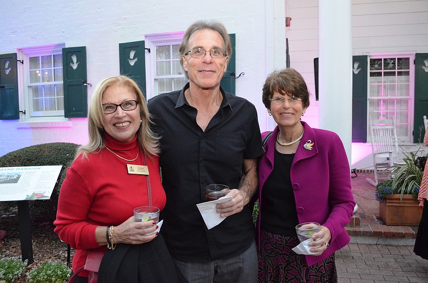 Sarasota City Commissioners Liz Alpert and Susan Chapman with Jim Barber (center).