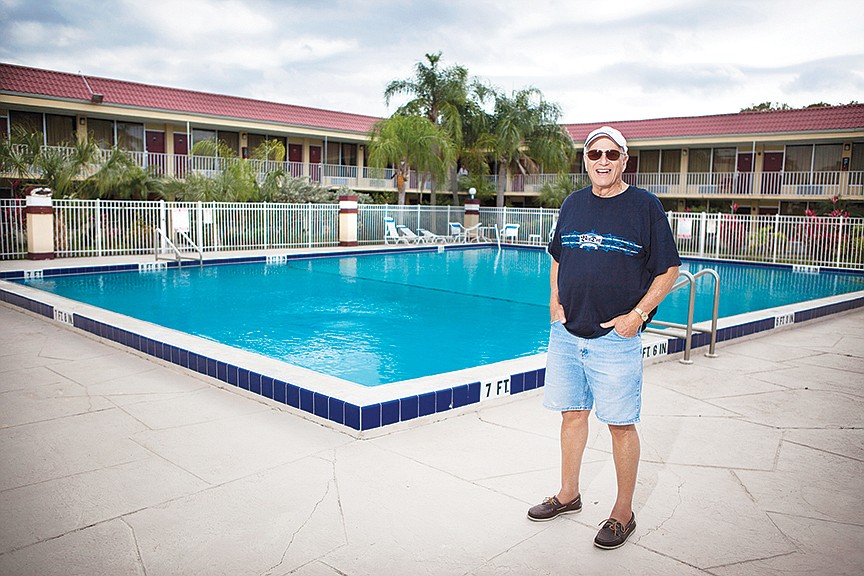 Harvey Vengroff at the Oakridge Apartments, formerly Sarasota Airport Hotel. Photo by Mark Wemple