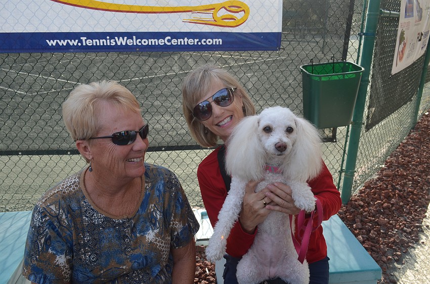 Cathy Powell and Judy Boice, with Chantal