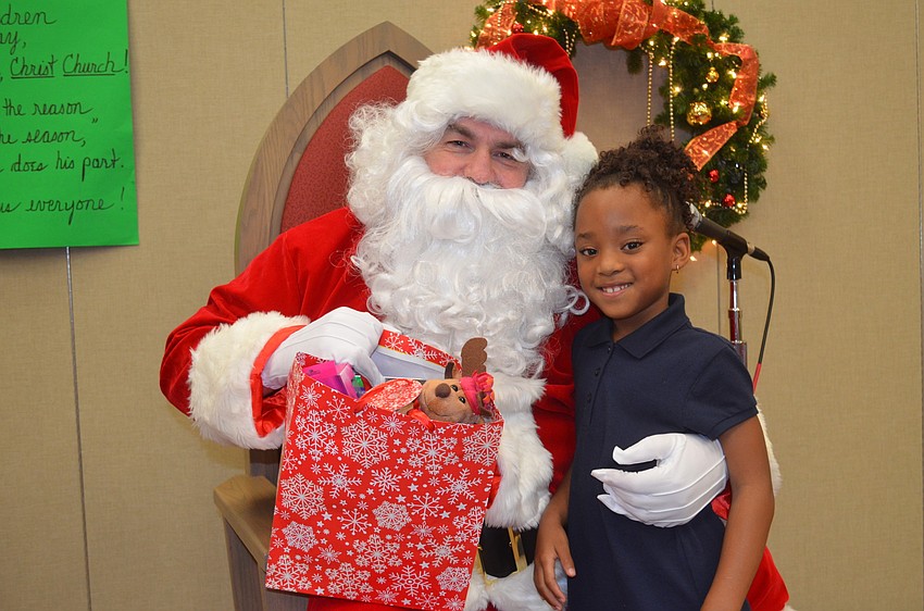 Journey Martin, 6, with Santa