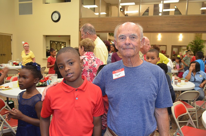 Jonathan Robuste, 9, and Roger Brown