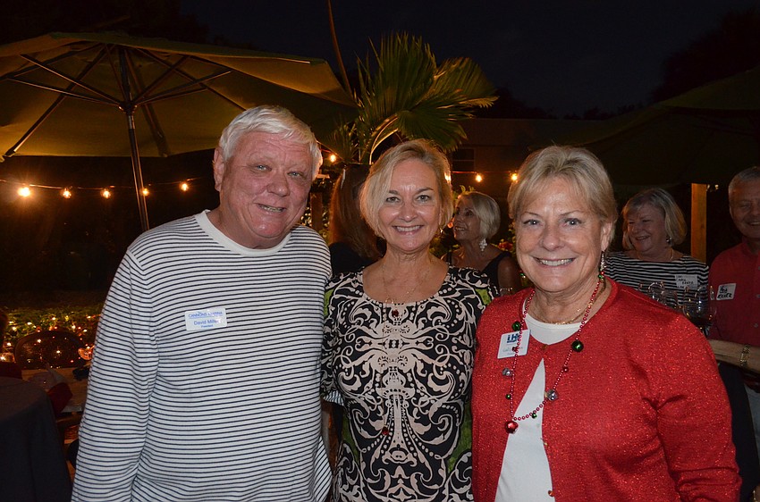 David Miller, of Cannons Marina, Sandra Rios, of Longboat Key Club and Chamber President Gail Loefgren