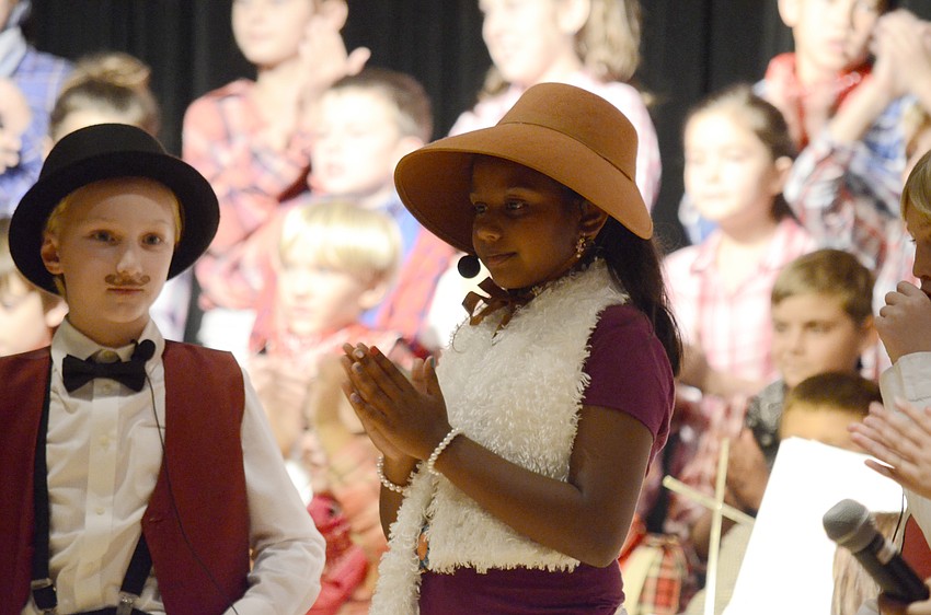 Reese Swanson and Khushi Talluru play Mr. and Mrs. Mayor.