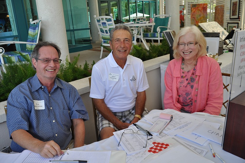 Artists Eric Hagerstrom, Alfred Cianfarani and Louise Banner welcome guests.