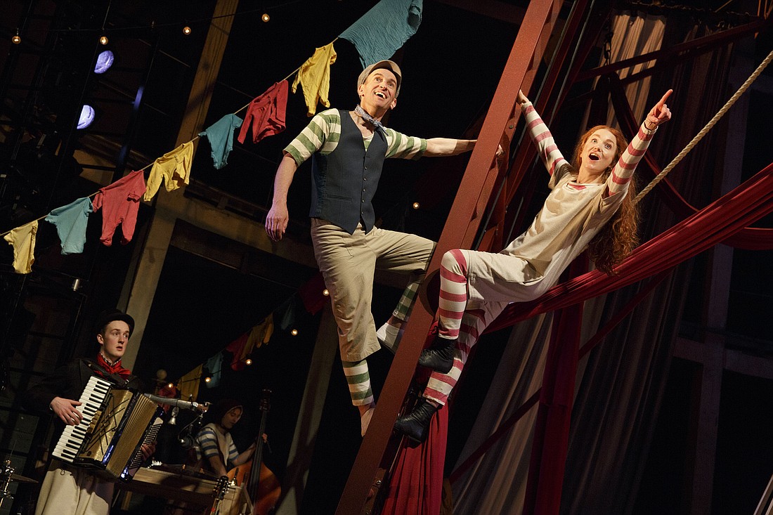 The play follows the journey of the eponymous Hetty Feather, a feisty, redheaded orphan in 19th-century England, who joins the circus to search for her real family (photo by Donald Cooper).