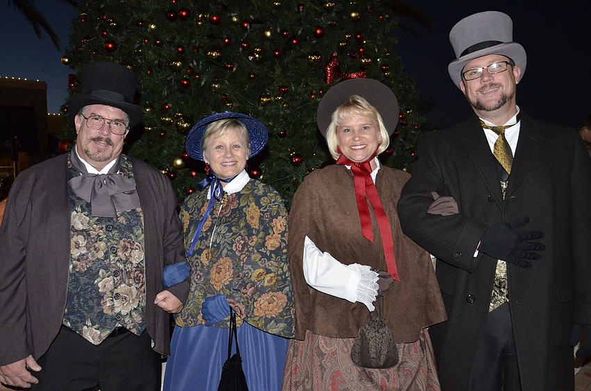 The Tampa Bay Dickens Carolers, Greg Kalil, Donna Graybill, Jennifer Kinsey and David Veit, sang holiday tunes for the crowd.