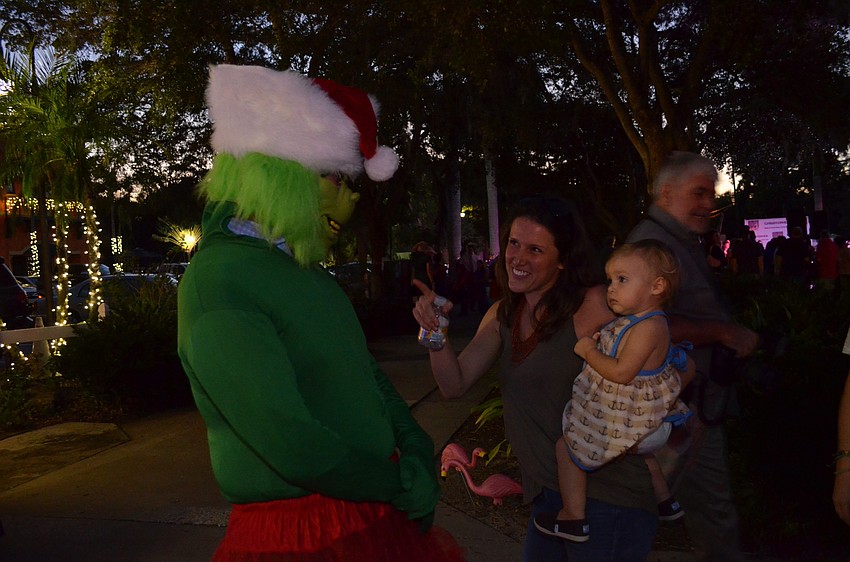 The Grinch meets Amie and Rowan Abram.