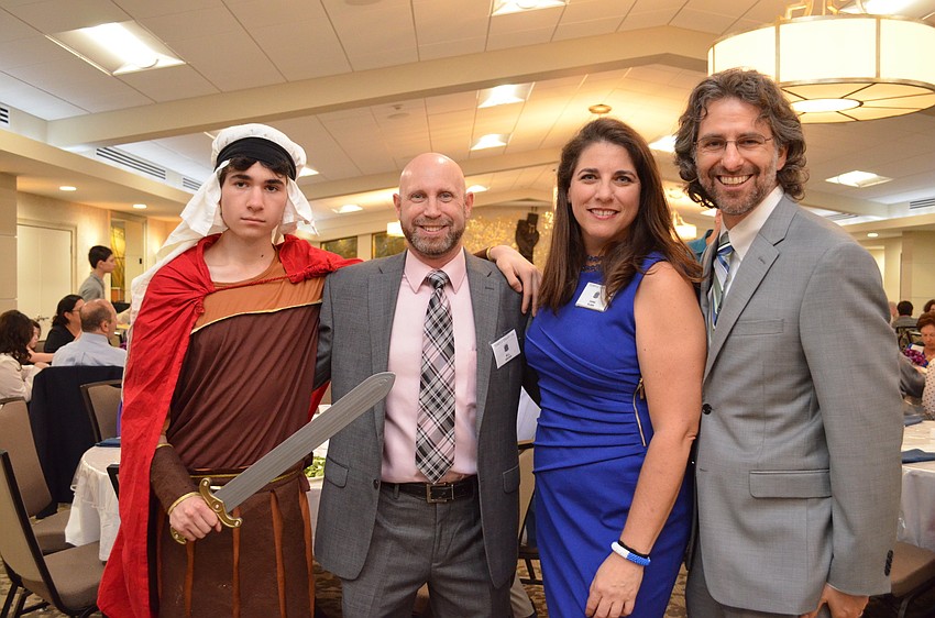 Moses Glickman with event chairs Dr. Bill Gross,  Dana Rubin and Rabbi Brenner Glickman.