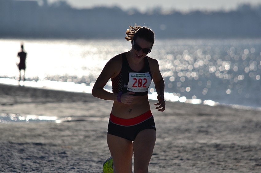 Female 5K winner Hannah Lemke