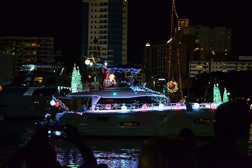 The first entry made its way to the staging area where judges got a 360-degree view of the decorations.