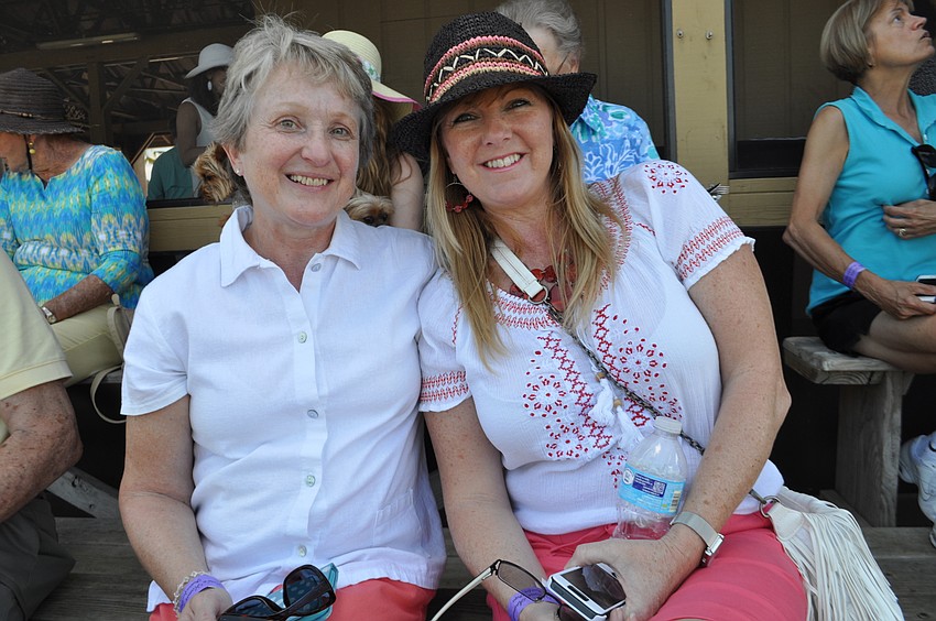 Sharon Simpson enjoys the day with her sister, Joanne Zimmerman.