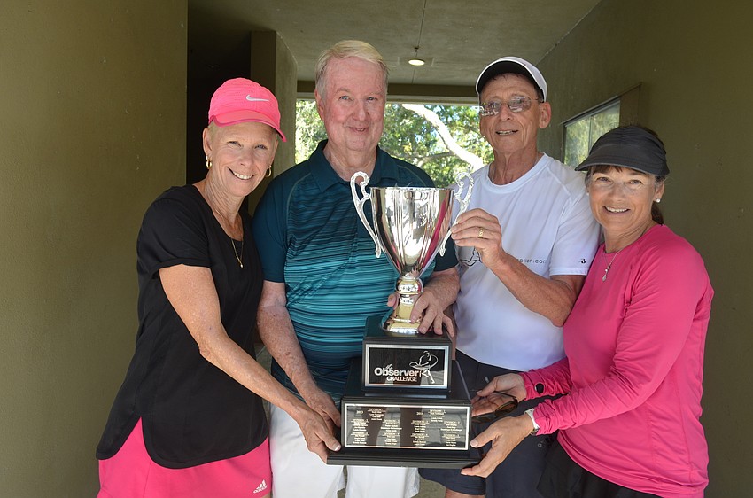 Division Four champions Laurie Trefethen, Bill Bolling and Jerry and Ann Zaltman