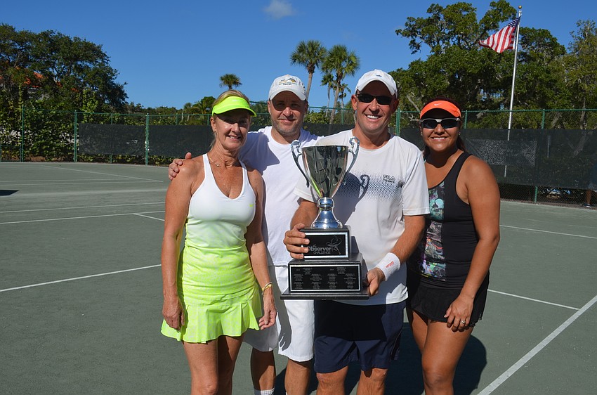 Division One champions Linda Gillott, Mark Malinowski, Mark Schlobach and Beverly Perez
