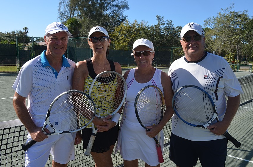 Division One finalists Allan Thompson, Cathy Pizzo, Cathy Powell and Tom Geyman