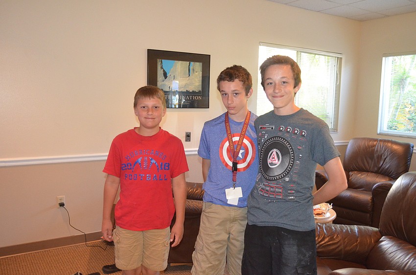 Jayse Berzowski, 11 and Aydin and Andrew Frazier, 13